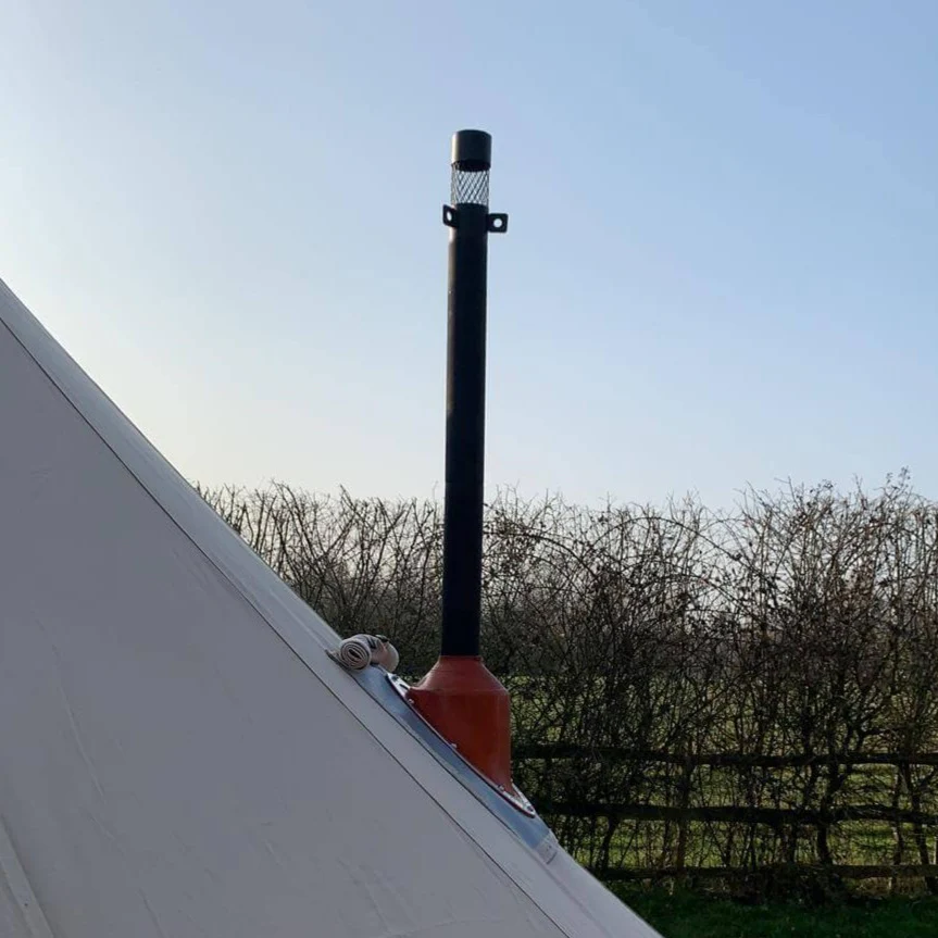 4m Bell Tent Fireproof With Stove Hole & Flap - Image 4