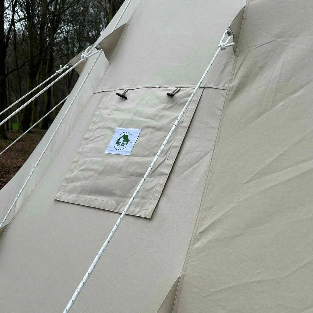 4m Tipi Tent Fireproof With Stove Hole & Flap - Image 10