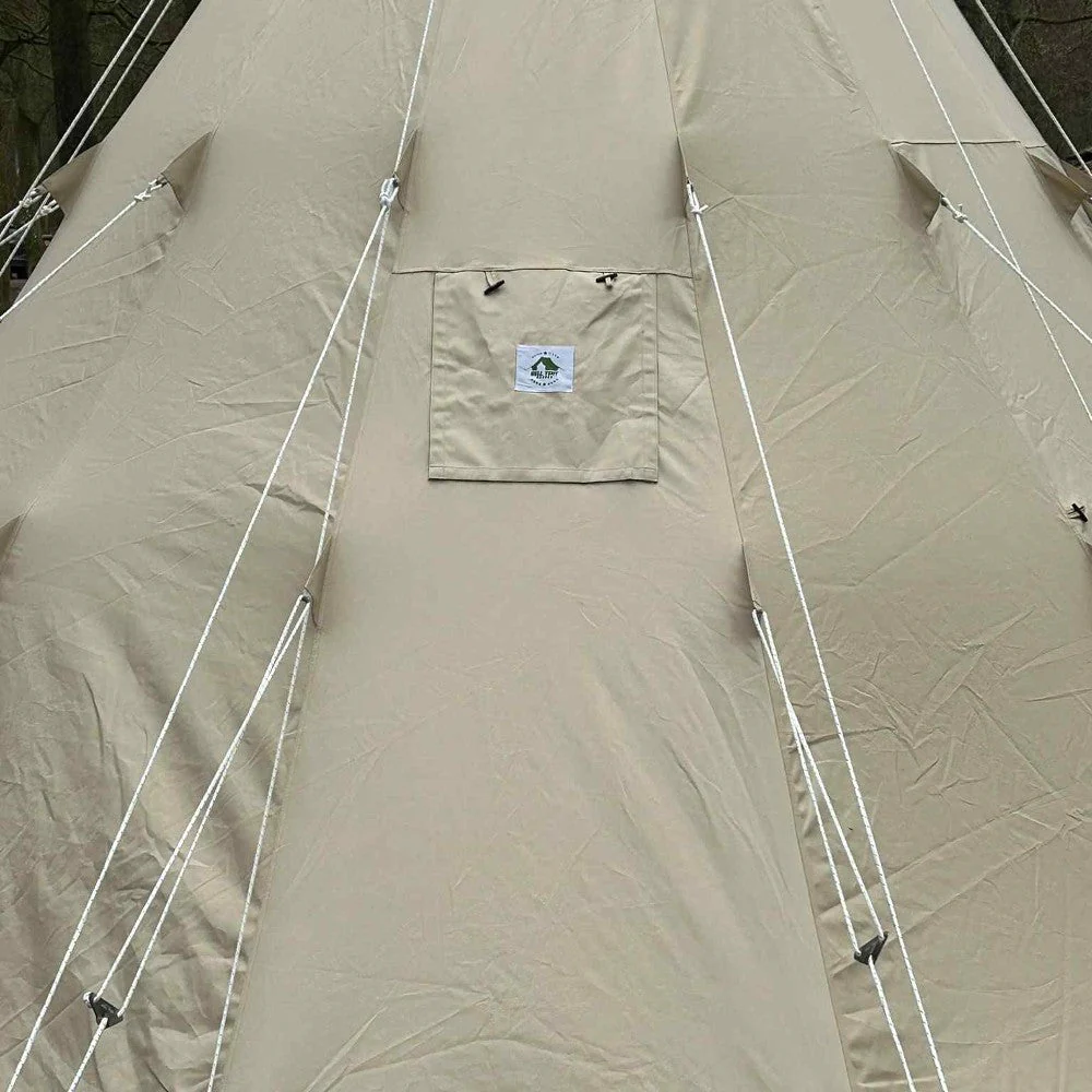 4m Tipi Tent Fireproof With Stove Hole & Flap - Image 13