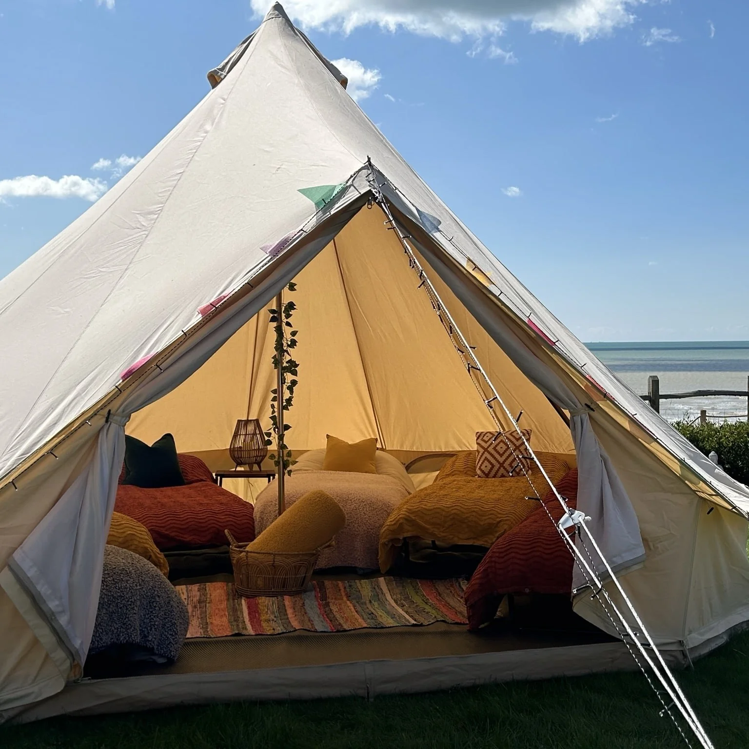 5m Bell Tent Fireproof (No Stove Hole) - Image 4