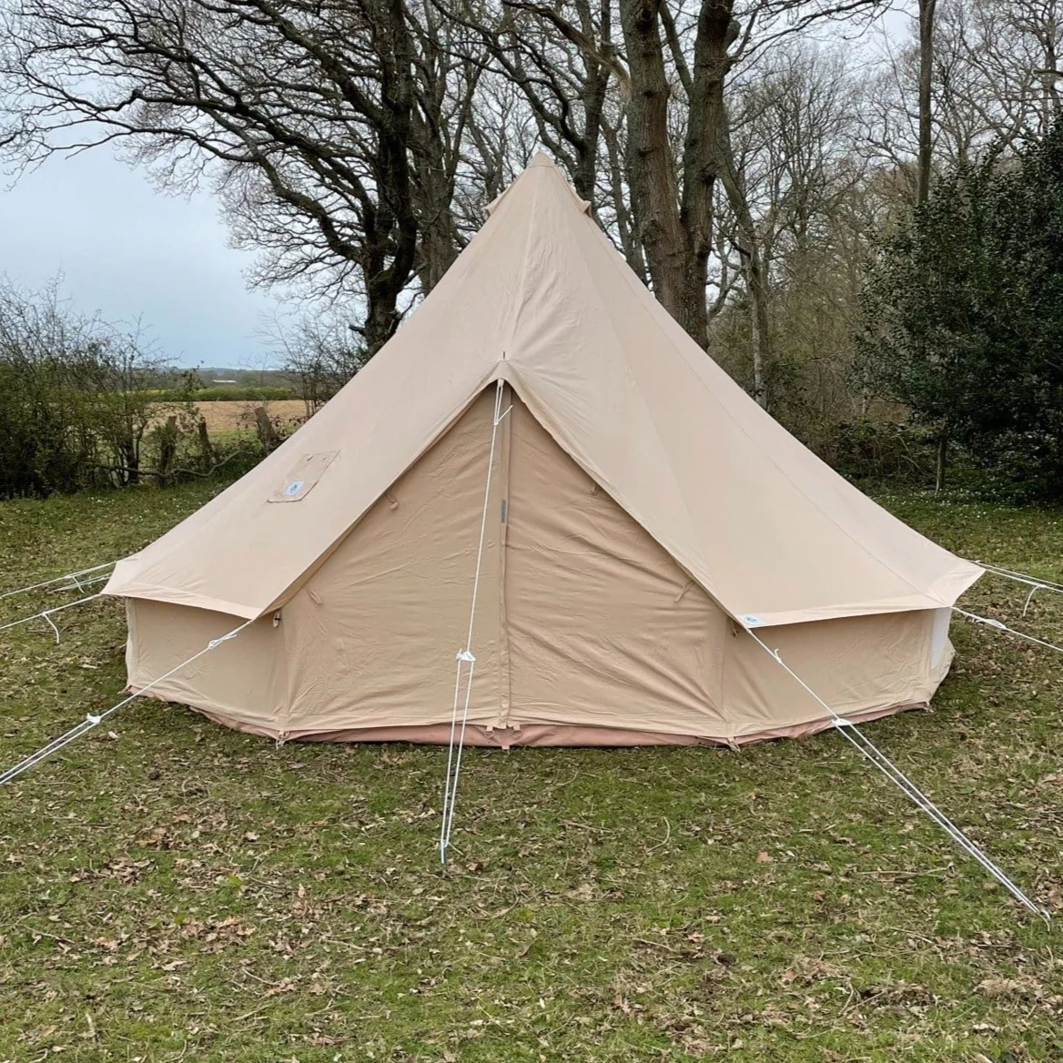 5m Fireproof Bell Tent With Stove Hole & Flap - Image 3