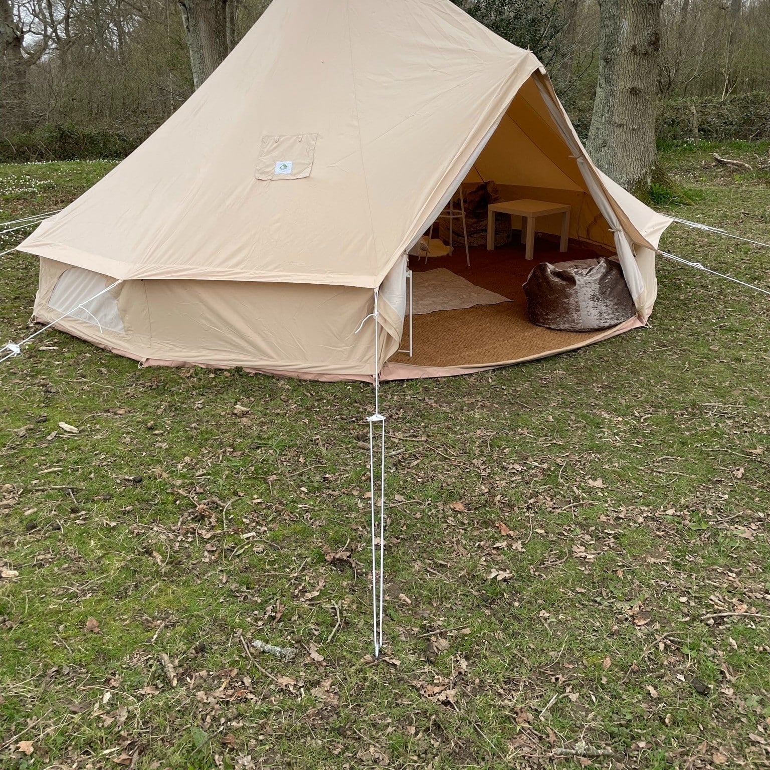 5m Fireproof Bell Tent With Stove Hole & Flap - Image 6