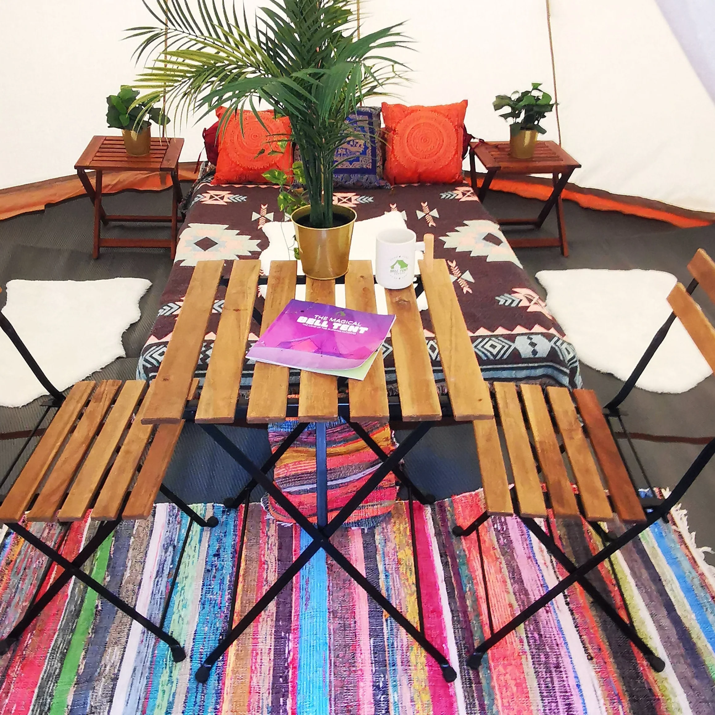 5m Tipi Tent Fireproof With Stove Hole & Flap - Image 14