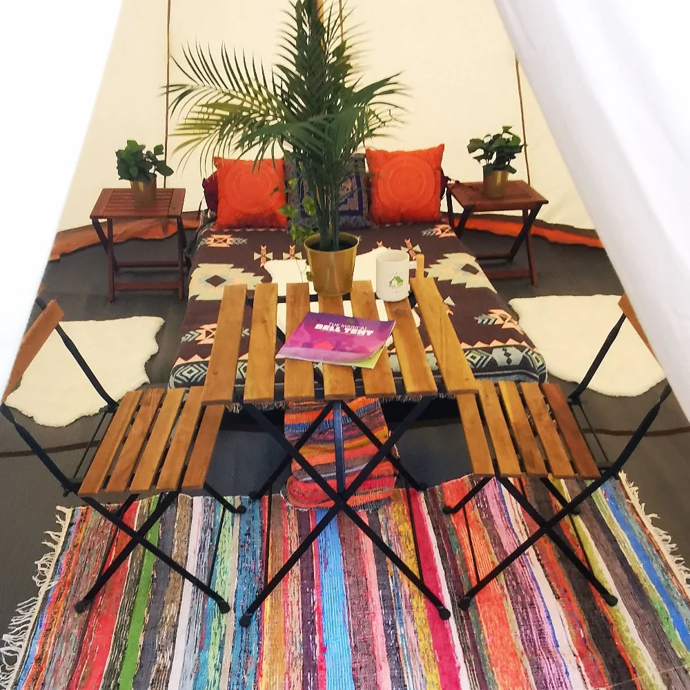 5m Tipi Tent Fireproof With Stove Hole & Flap - Image 15