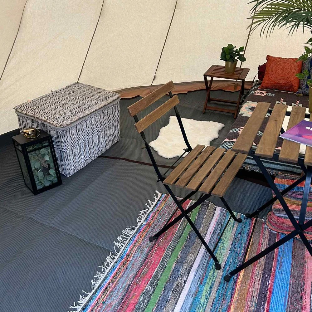 5m Tipi Tent Fireproof With Stove Hole & Flap - Image 17