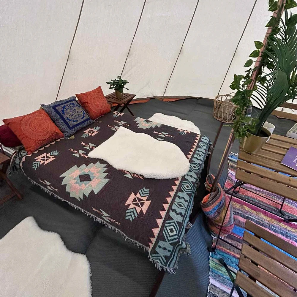 5m Tipi Tent Fireproof With Stove Hole & Flap - Image 18