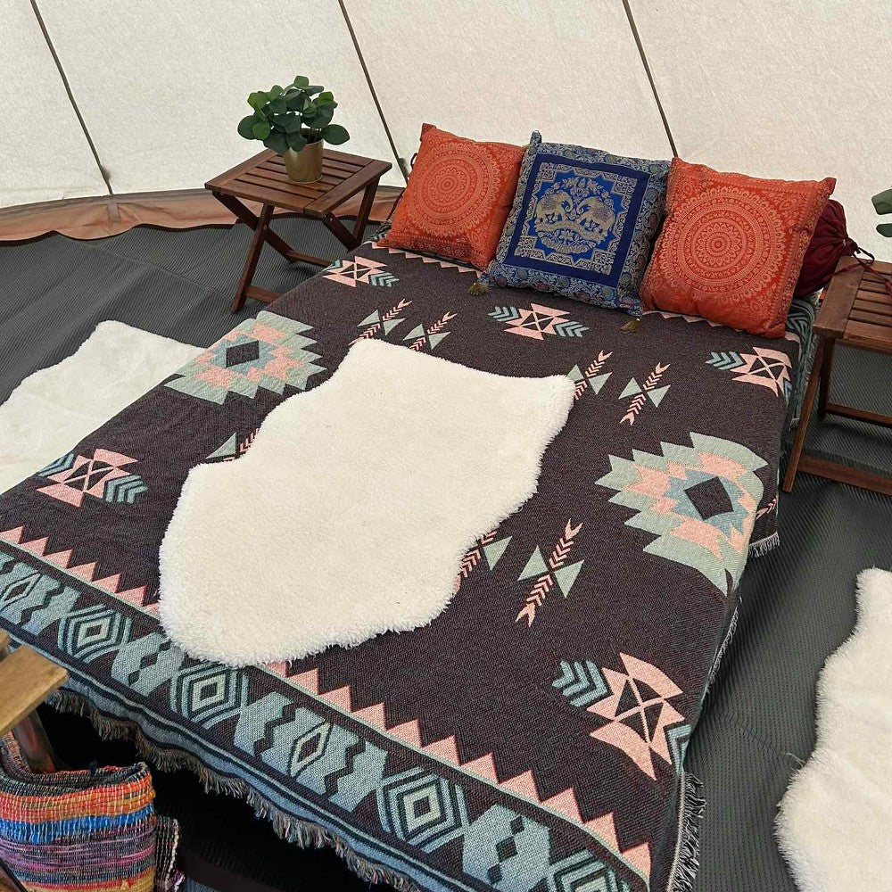 5m Tipi Tent Fireproof With Stove Hole & Flap - Image 23