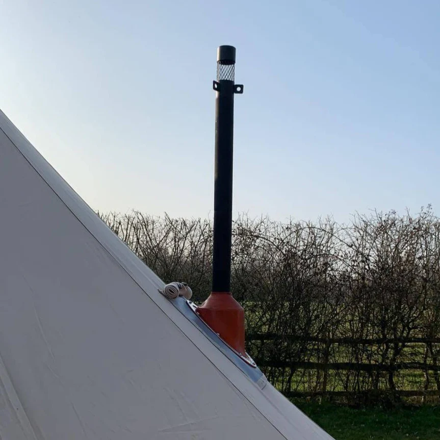 6m Bell Tent Fireproof With Stove Hole & Flap - Image 11