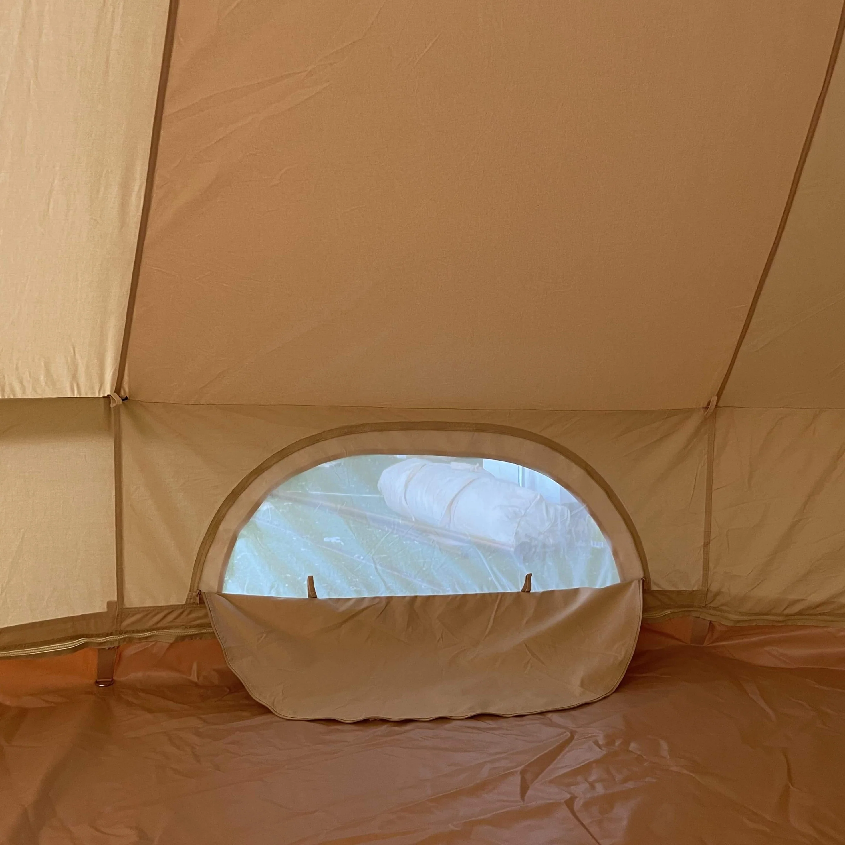 6m Bell Tent Fireproof With Stove Hole & Flap - Image 20