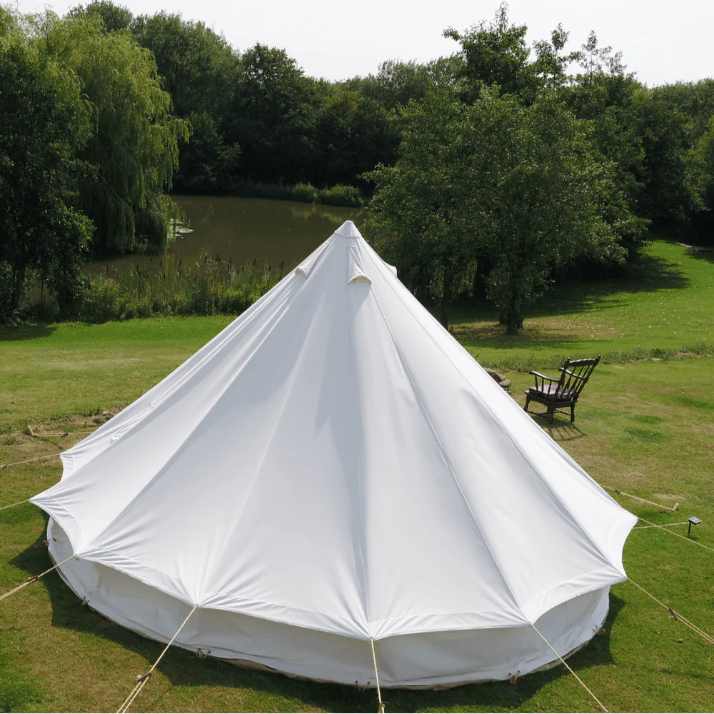 6m Bell Tent Fireproof With Stove Hole & Flap - Image 4