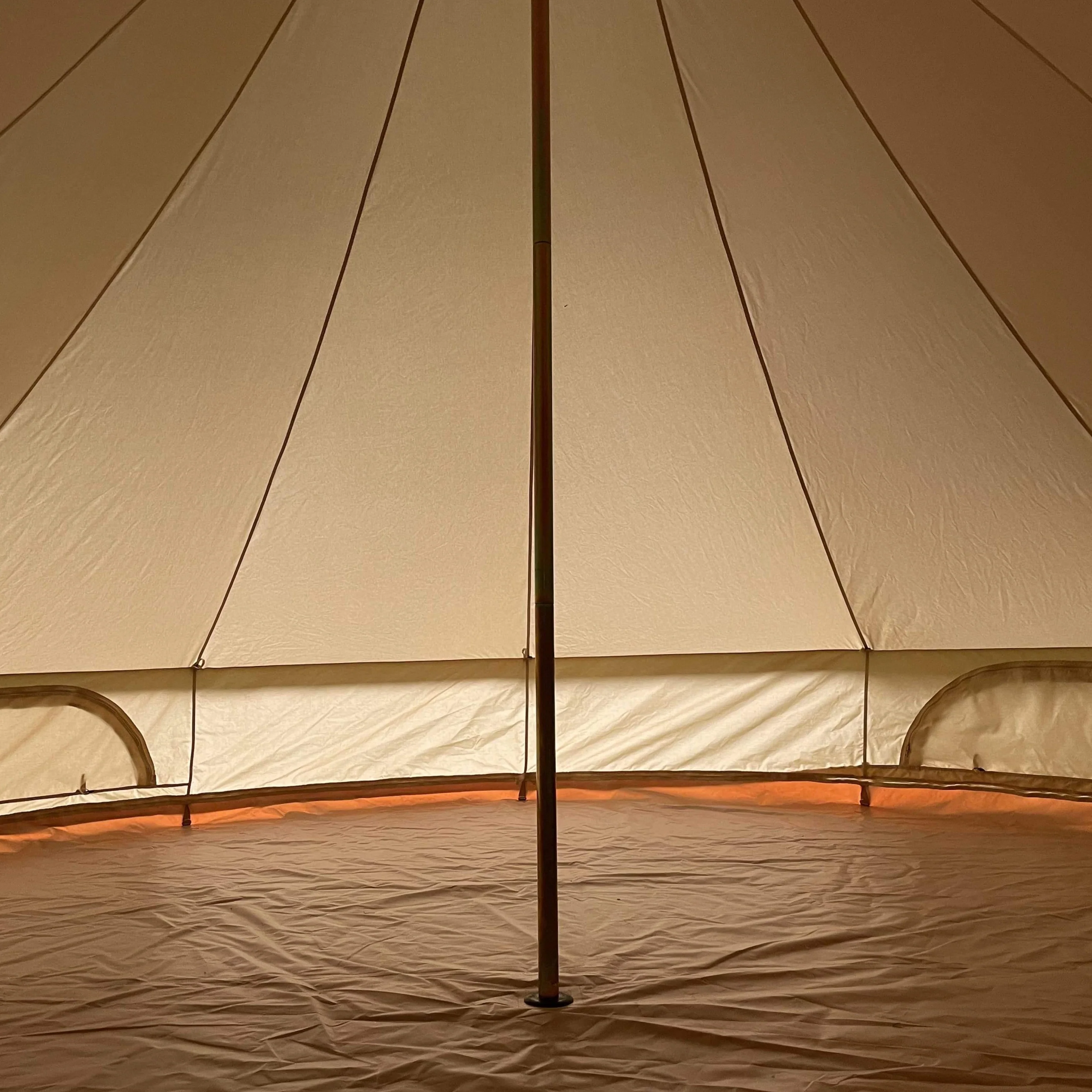 6m Bell Tent Fireproof With Stove Hole & Flap - Image 6