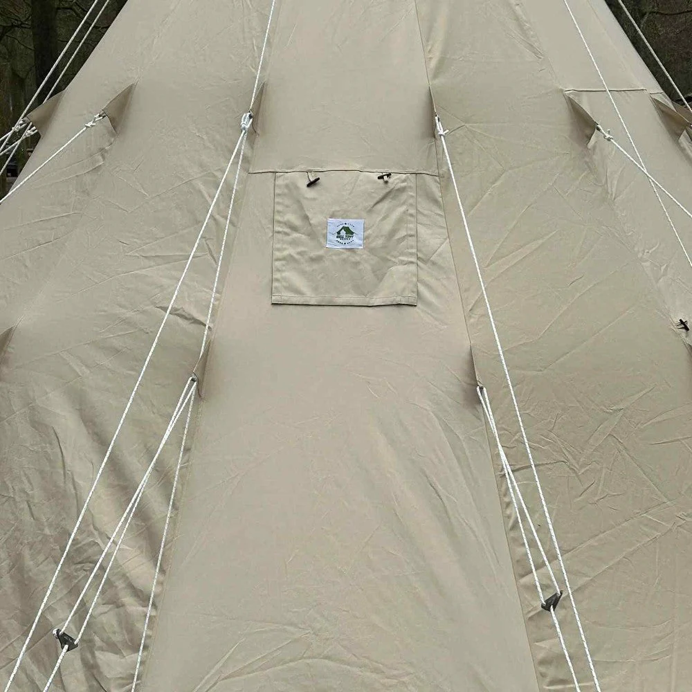 6m Tipi Tent Fireproof With Stove Hole & Flap - Image 18
