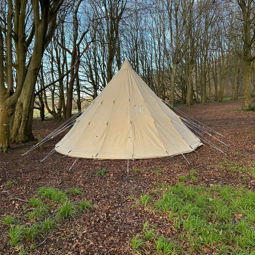 6m Tipi Tent Fireproof With Stove Hole & Flap - Image 5