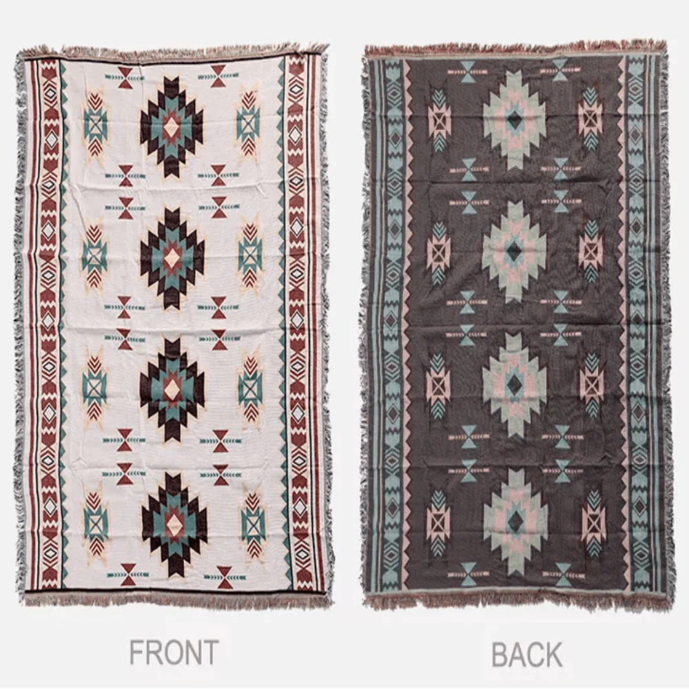 Bohemian Reversible Cotton Blanket - Image 6