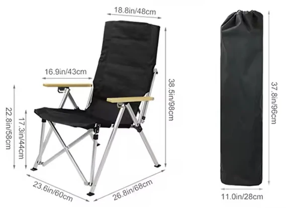 Foldable Aluminium Camping/Beach Chair - Image 6