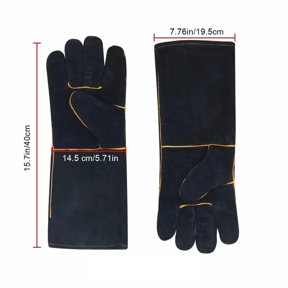 Heat Resistant Leather Gloves - Image 4