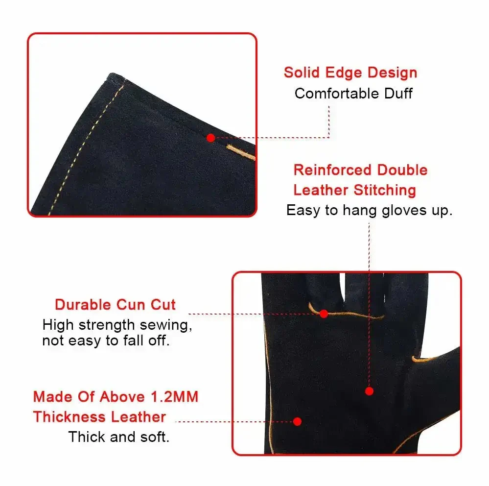 Heat Resistant Leather Gloves - Image 5