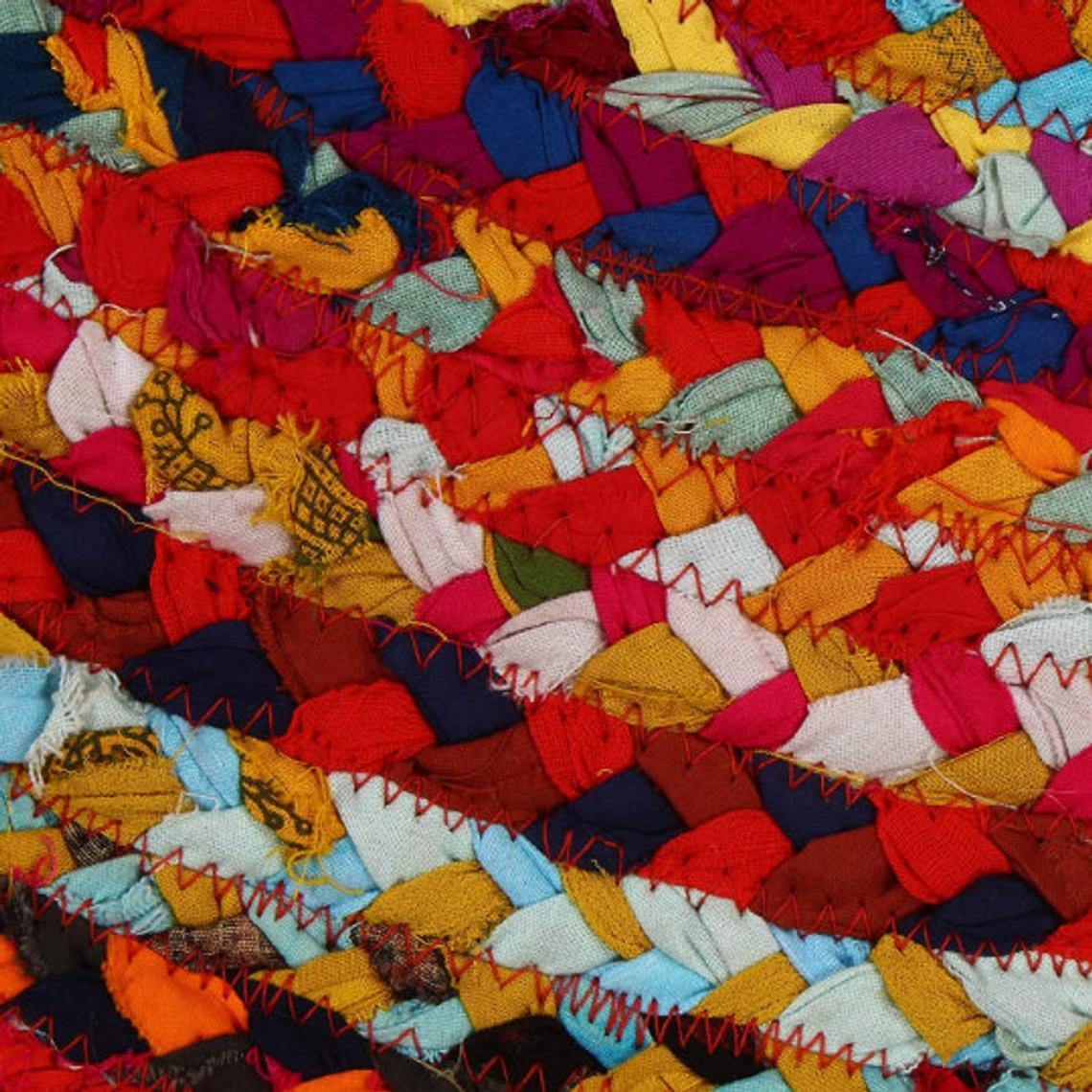 Round Jute and Recycled Soft Cotton Rugs - Image 4