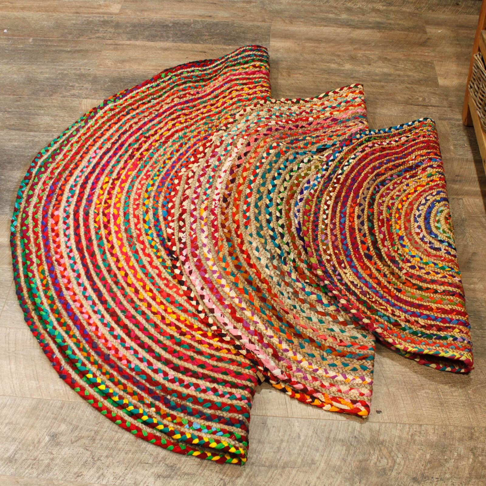 Round Jute and Recycled Soft Cotton Rugs - Image 9