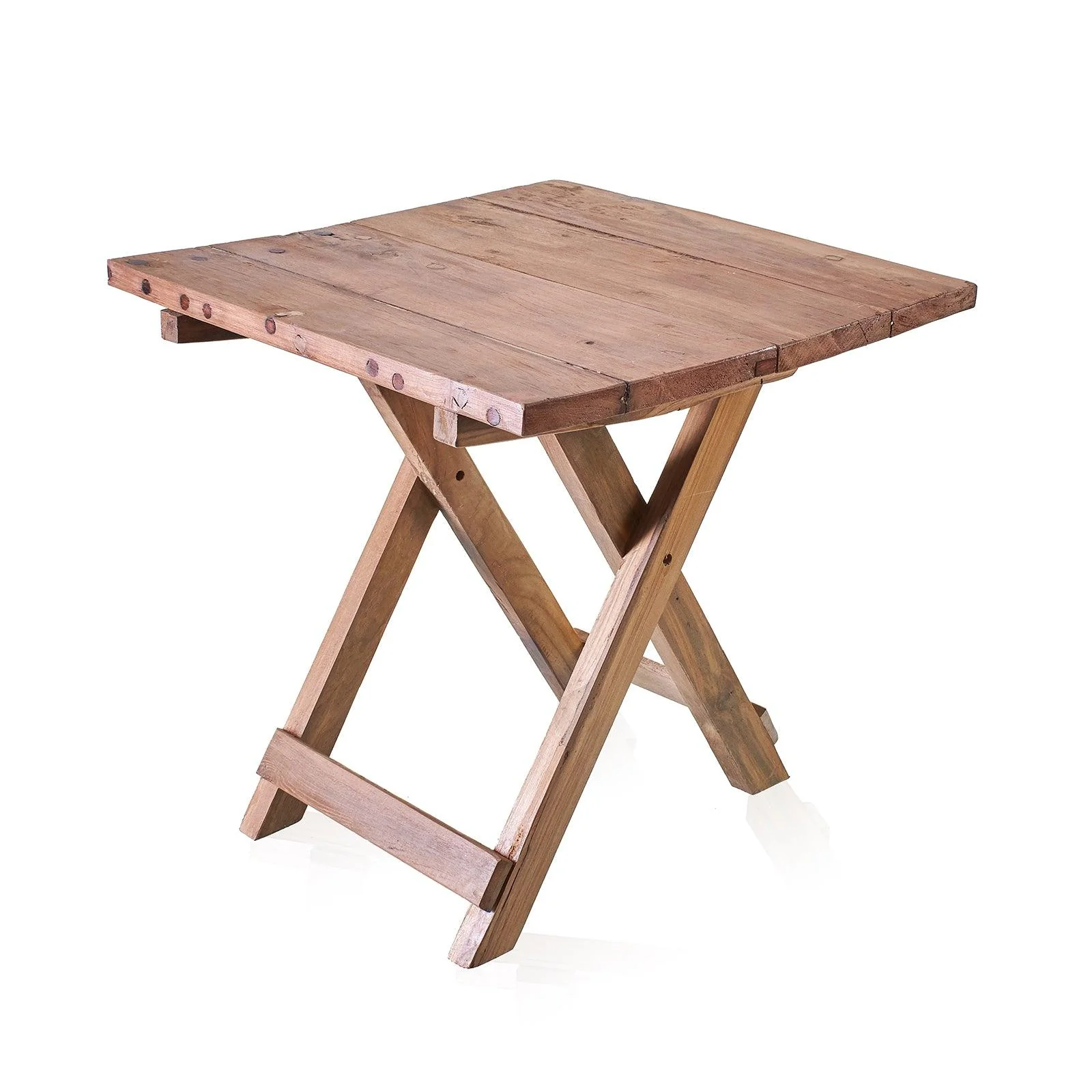 Square Bed Side Table / Coffee Table - Recycled Wood - Image 3