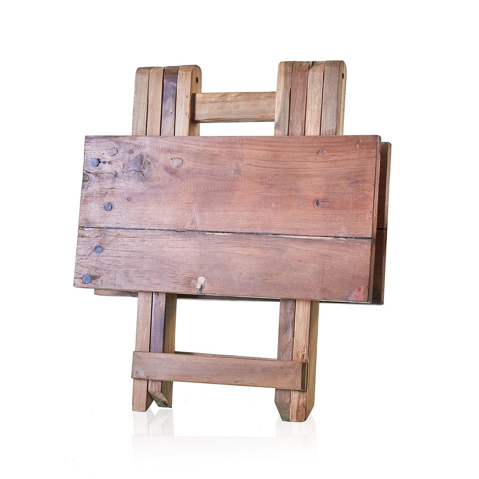 Square Bed Side Table / Coffee Table - Recycled Wood - Image 5