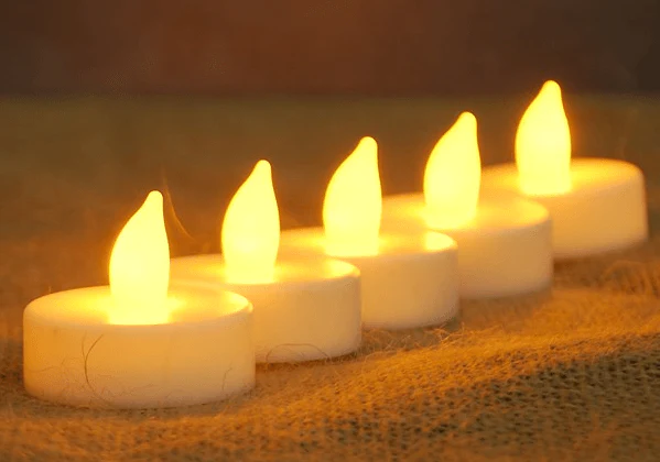 Tea Light Candle Chandelier Double Tier - Gold - Image 12