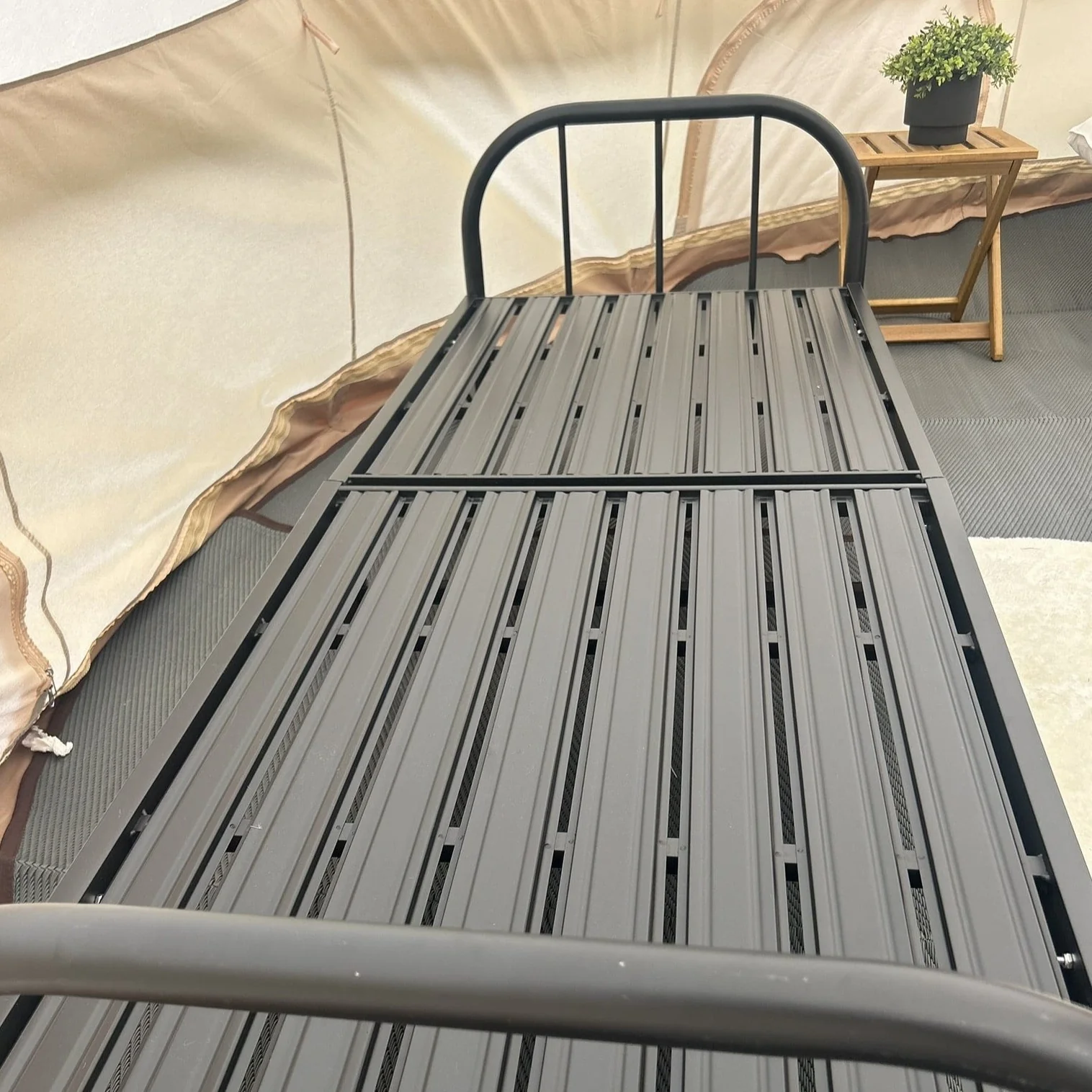 Ultra-Comfort Camping Bed: Lightweight Foldable Frame with Luxury Mattress & Memory Foam Topper - Image 4