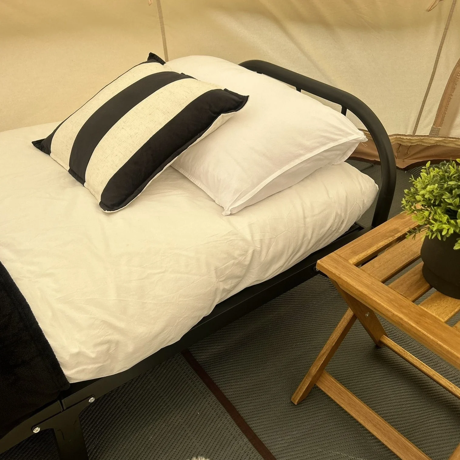 Ultra-Comfort Camping Bed: Lightweight Foldable Frame with Luxury Mattress & Memory Foam Topper - Image 7