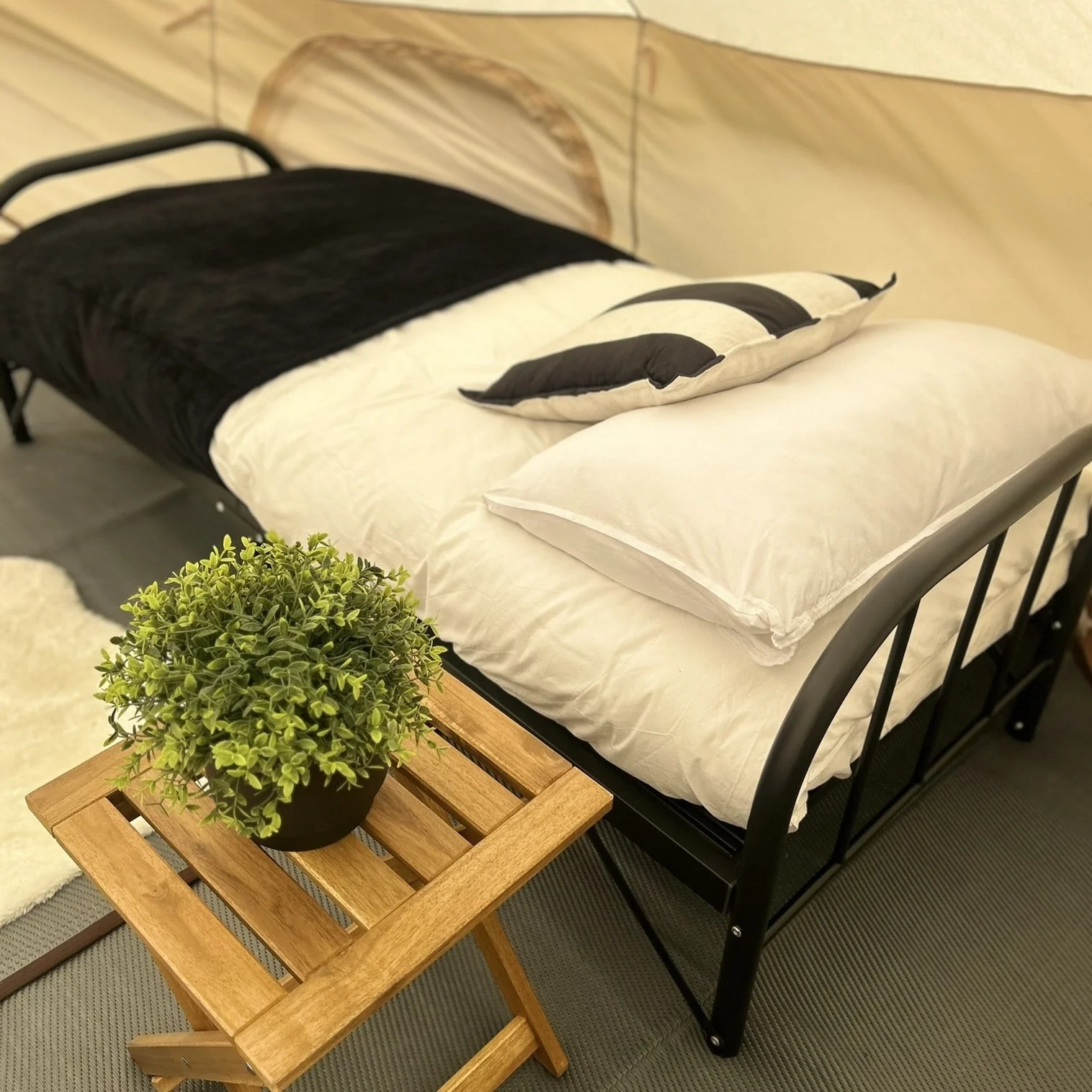 Ultra-Comfort Camping Bed: Lightweight Foldable Frame with Luxury Mattress & Memory Foam Topper - Image 8
