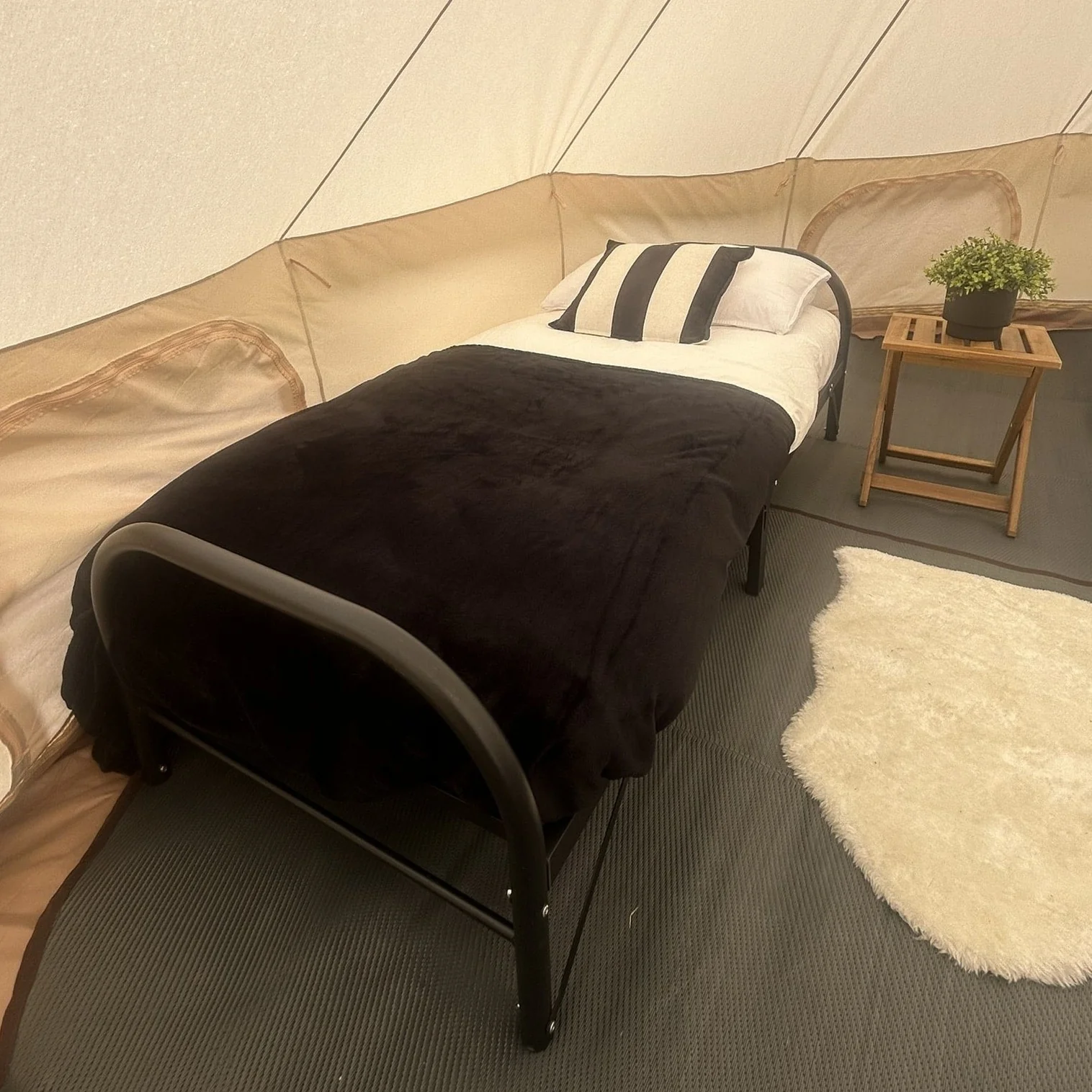 Ultra-Comfort Camping Bed: Lightweight Foldable Frame with Luxury Mattress & Memory Foam Topper - Image 9